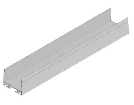 Spodný - horný hliníkový profil PSD - 6090 mm