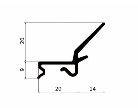 Bočné tesnenie PSD 363060 - 3060mm