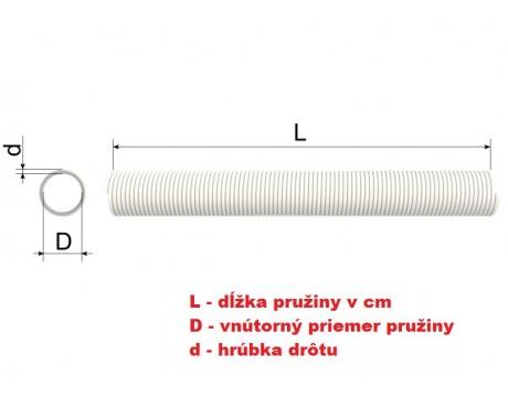 Torzná pružina PSD - vnútorný priemer 51 mm, drôt 6,0 mm